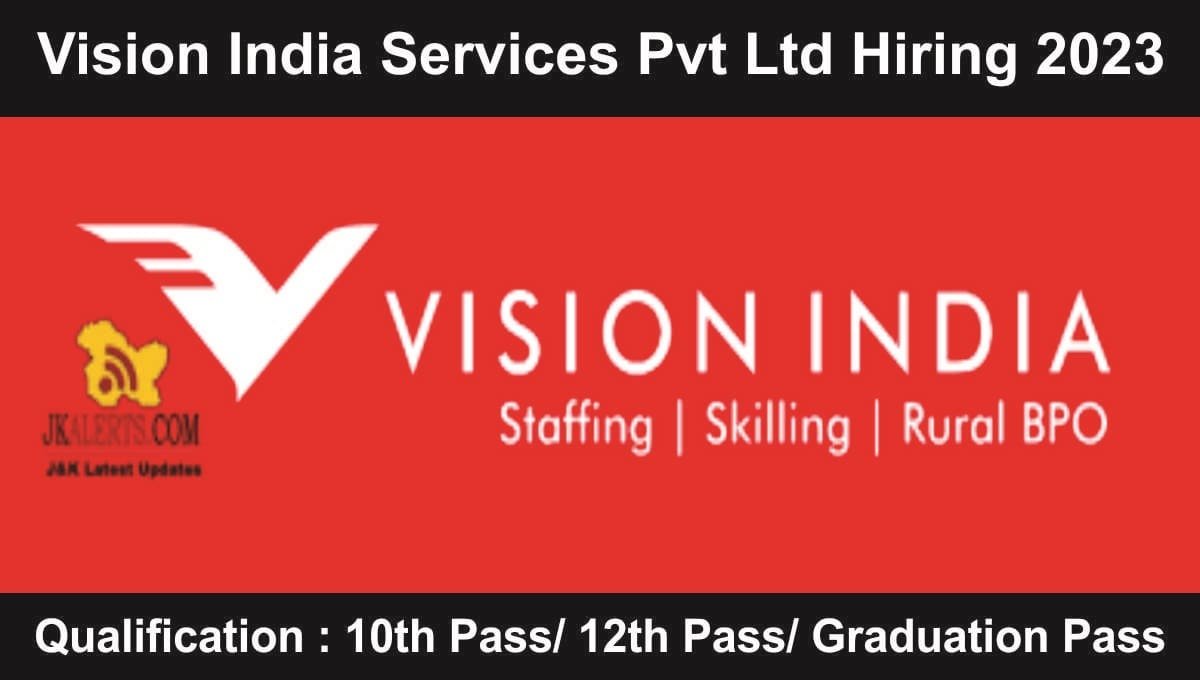 Vision India Services Pvt Ltd Hiring 2023