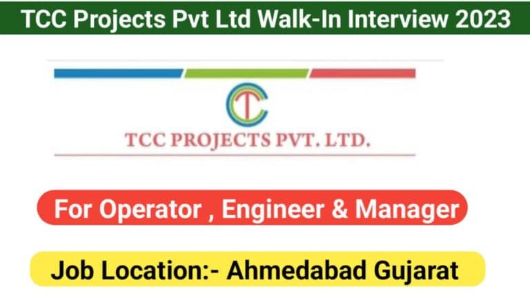 TCC Projects Pvt Ltd Walk-In Interview 2023