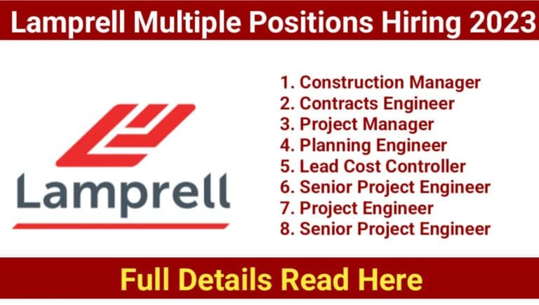 Lamprell Multiple Positions Hiring 2023