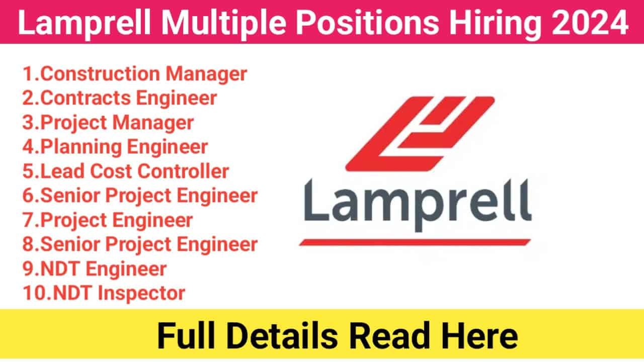 Lamprell Multiple Positions Hiring 2024