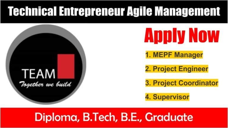 Technical Entrepreneur Agile Management Recruitmet