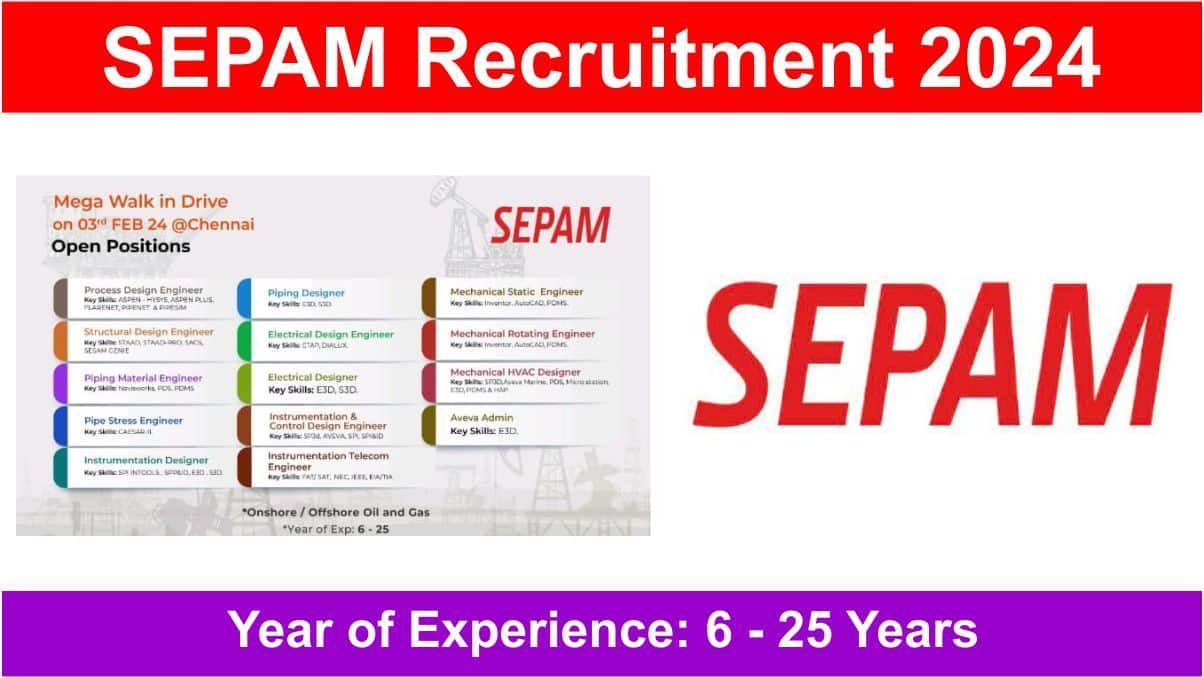 SEPAM Recruitment 2024
