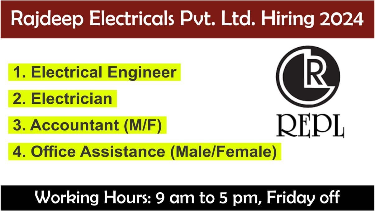 Rajdeep Electricals Pvt. Ltd. Hiring 2024