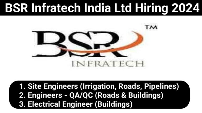 BSR Infratech India Ltd Hiring 2024