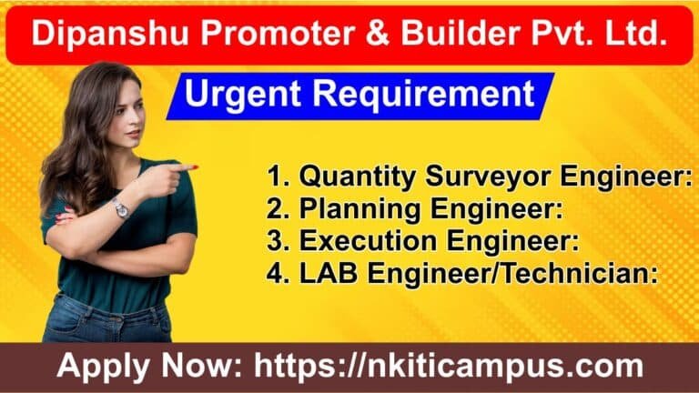 Dipanshu Promoter & Builder Pvt. Ltd. Recruitment 2024
