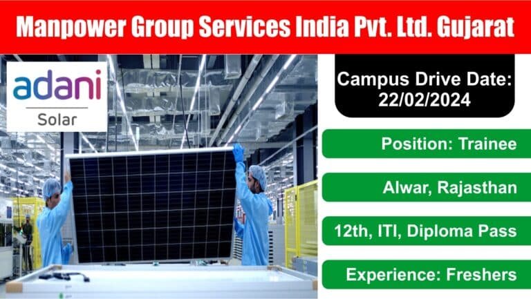 Manpower Group Services India Pvt. Ltd. Gujarat Hiring 2024