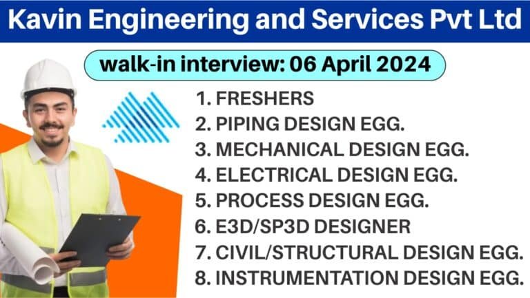 Kavin Engineering and Services Pvt Ltd Hiring 2024