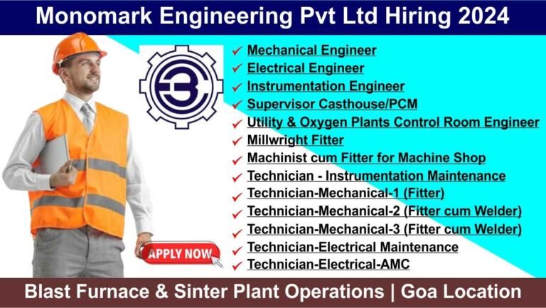 Monomark Engineering Pvt Ltd Hiring 2024