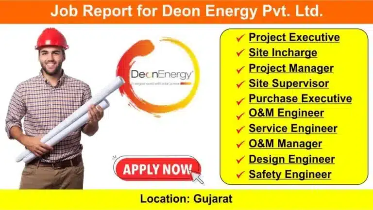 Deon Energy Pvt. Ltd Urgent Hiring 2024