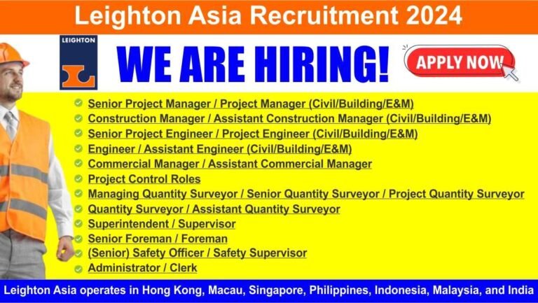 Leighton Asia Recruitment 2024