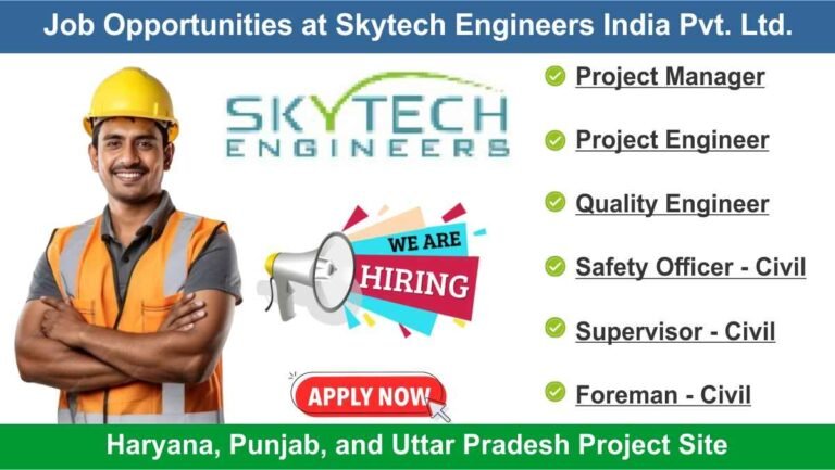 Job Opportunities at Skytech Engineers India Pvt. Ltd.