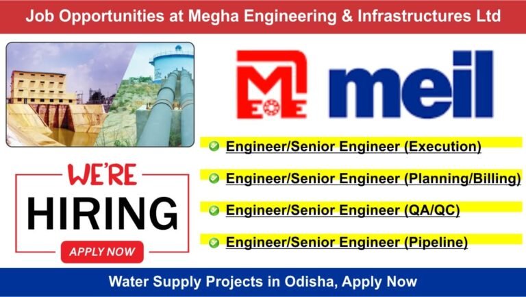 Job Opportunities at Megha Engineering & Infrastructures Ltd