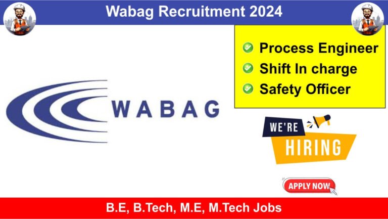 Wabag Recruitment 2024