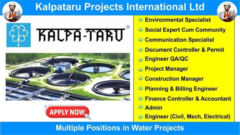 Kalpataru Projects International Ltd Urgent Hiring
