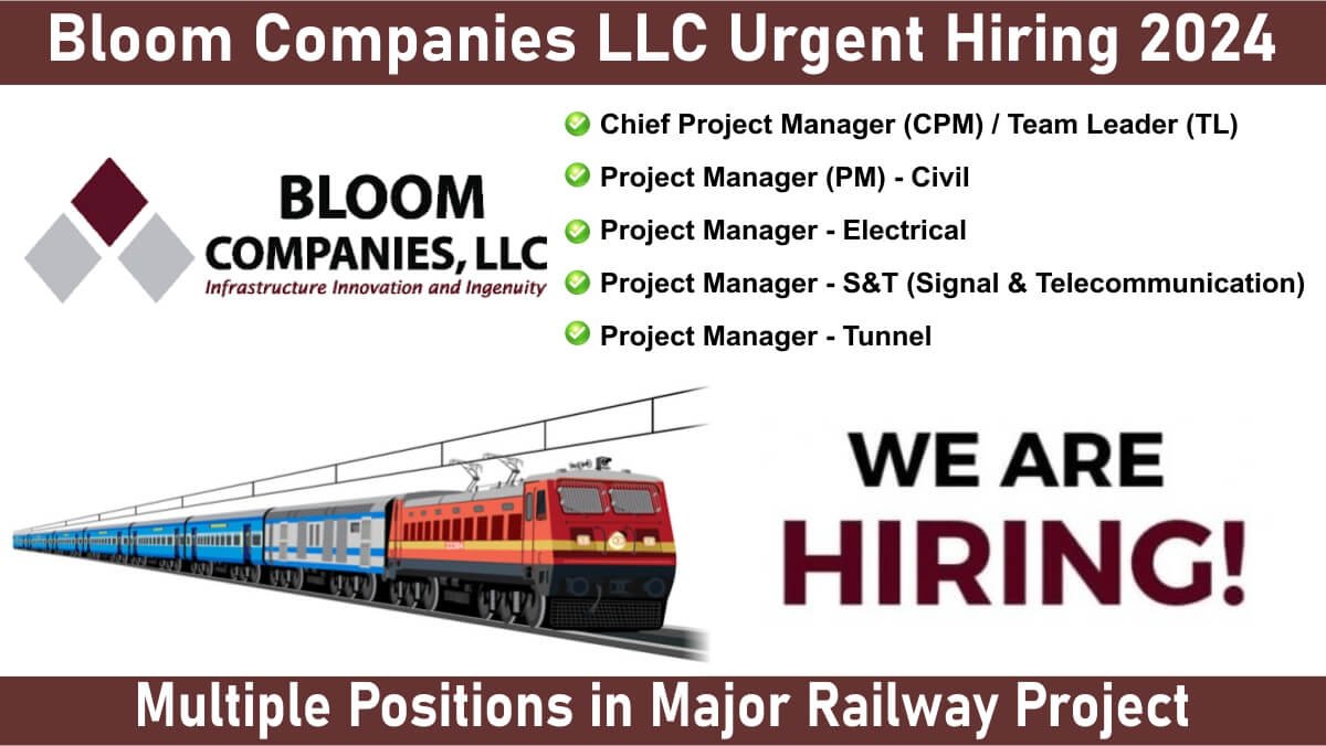 Bloom Companies LLC Urgent Hiring 2024