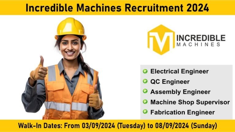 Incredible Machines Recruitment 2024