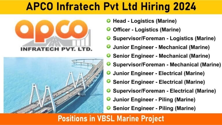 APCO Infratech Pvt Ltd Hiring 2024