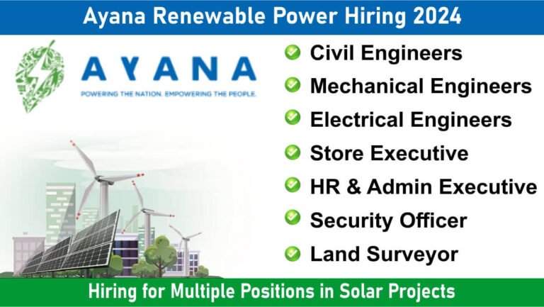 Ayana Renewable Power Hiring 2024