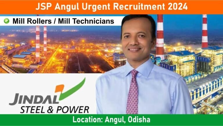 JSP Angul Urgent Recruitment 2024