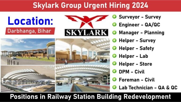 Skylark Group Urgent Hiring 2024