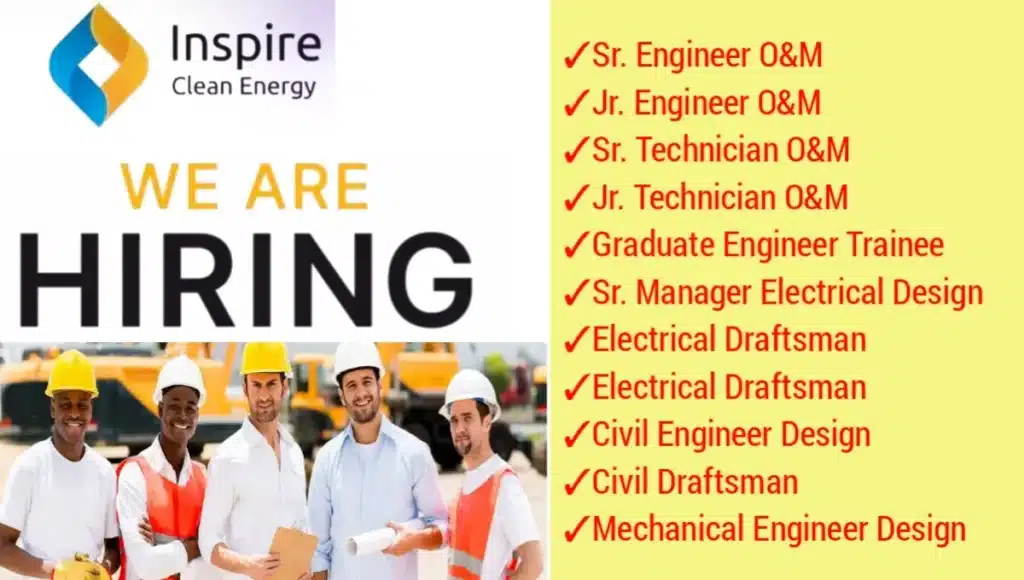 Inspire Clean Energy Walk In Interview October 2024: Hiring for Multiple Positions | Urgent Recruitment