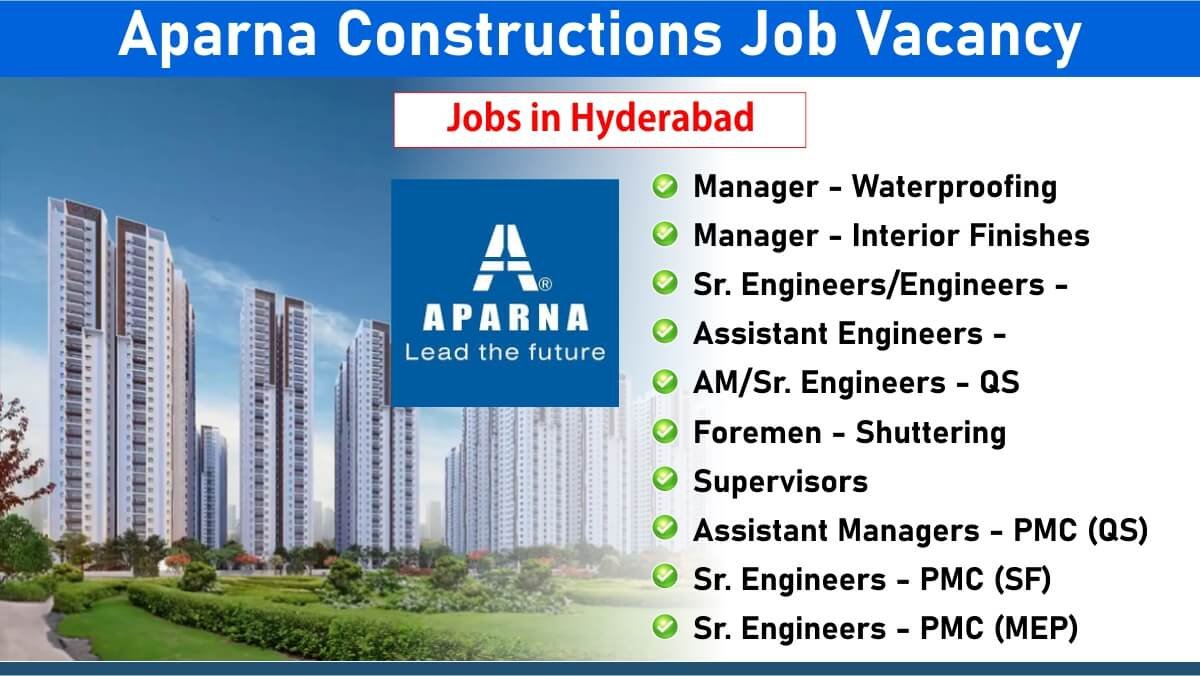 Aparna Constructions Job Vacancy