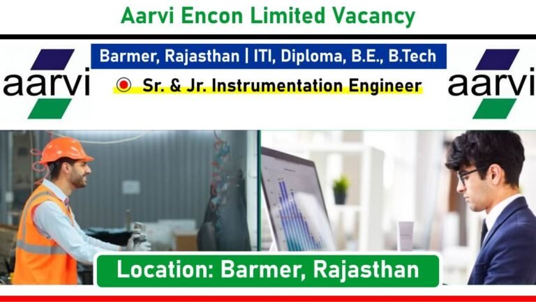 Aarvi Encon Limited Vacancy