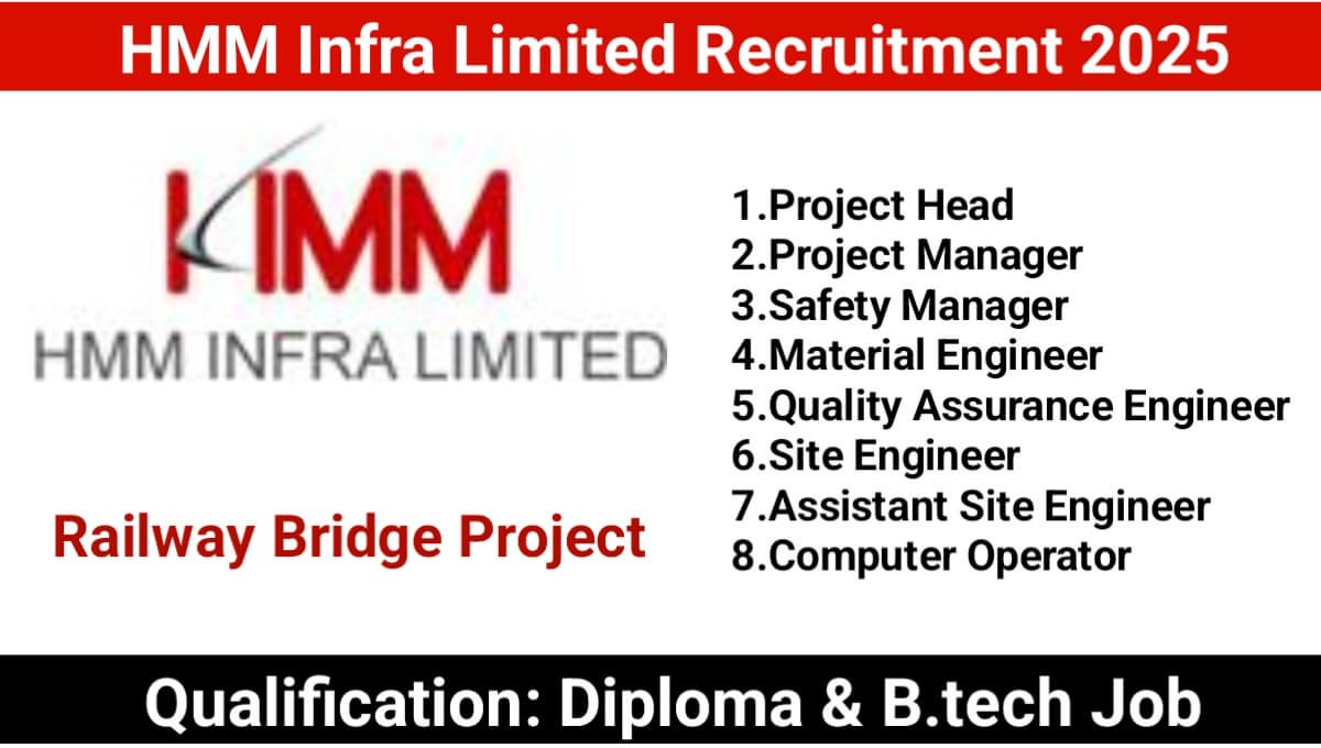HMM Infra Limited Recruitment 2025 | For Railway Bridge Project