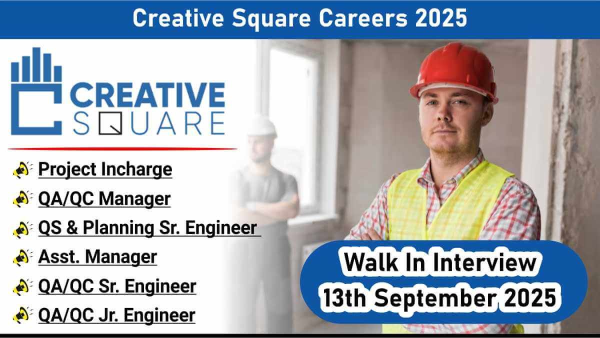 Creative Square Consultants Pvt Ltd Recruitment | Residential high-rise Construction