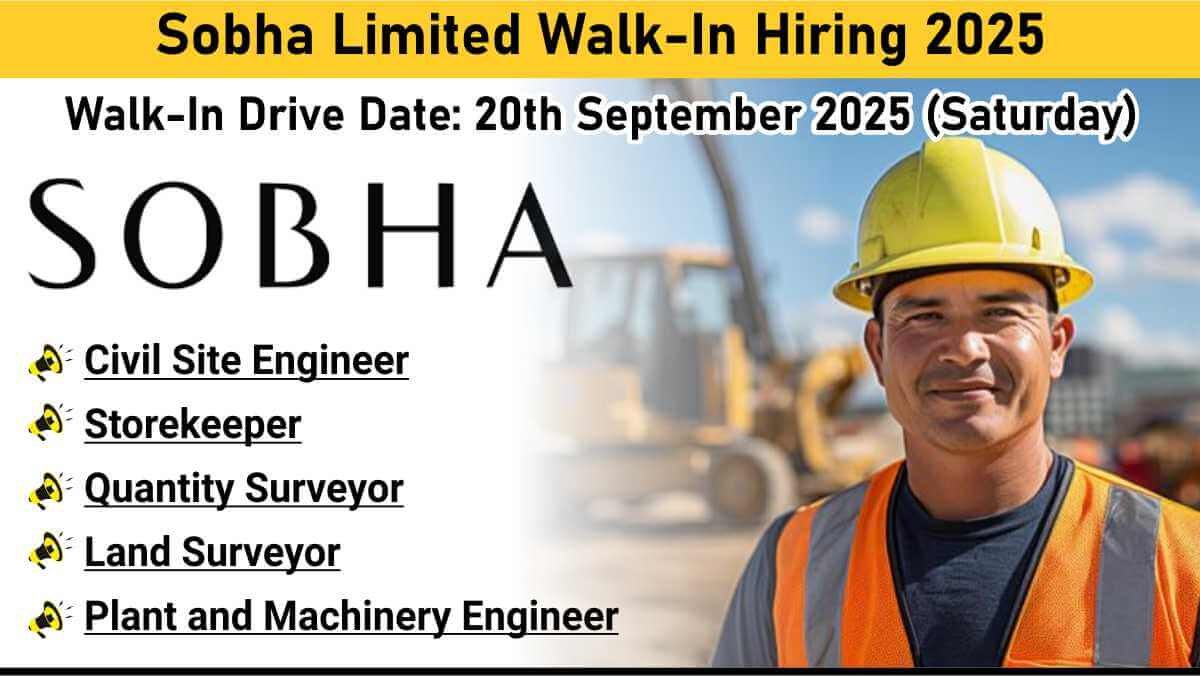 Sobha Walk In Interview | High-quality Residential and Commercial Projects across India