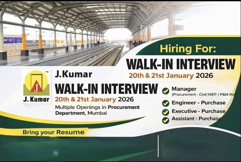 J Kumar Infraprojects Ltd Walk In Interview | BE, B.tech and Degree